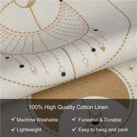 Moon Phase Tapestry Moon Tapestry Wall Hanging Art Bohemian Tapestries White - Picture 6 of 7